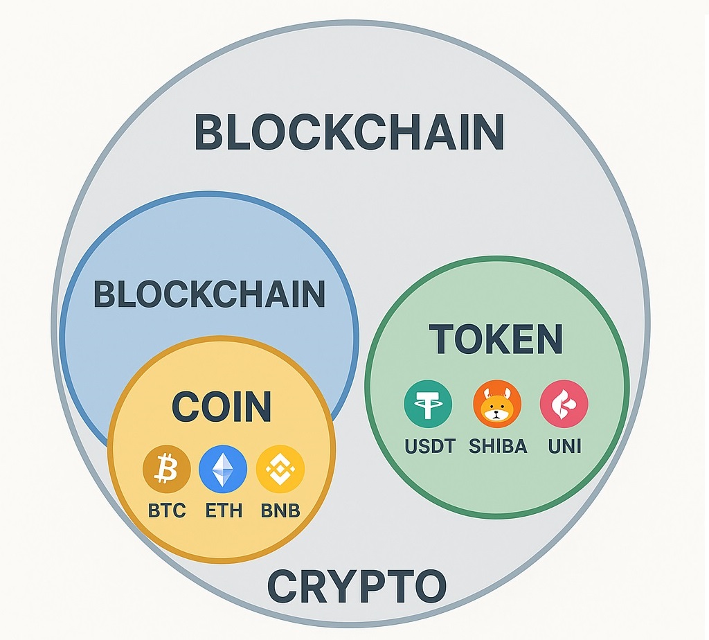 Mối Quan Hệ Giữa Blockchain – Coin – Token – Crypto